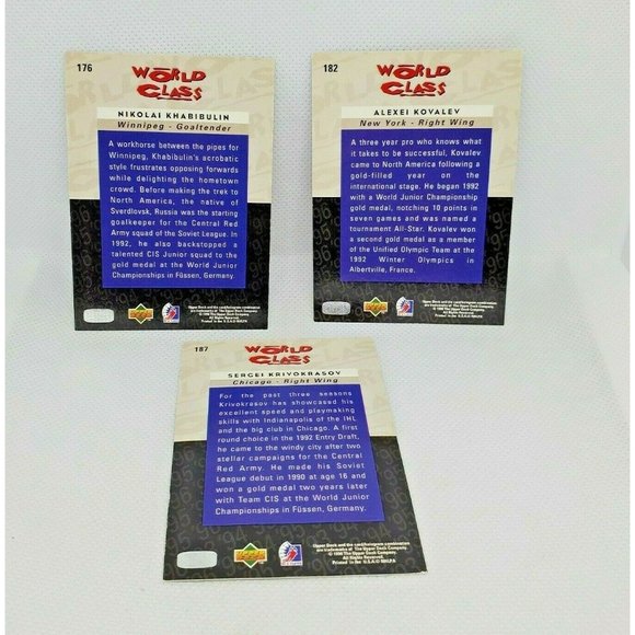 3 Be A Player 1996 Upper Deck World Classic Russian Players NHL Trading Cards - Picture 3 of 10